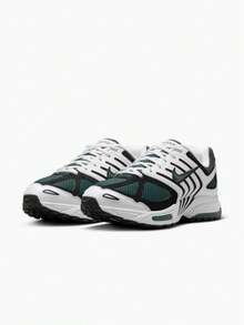 Nike 耐克女士轻盈缓震支撑健身鞋，新款舒适经典户外复古跑步鞋，时尚千禧休闲通勤运动鞋，外出必备，HQ5718-102 - 白黑綠 - 查看 1