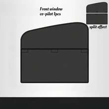 1件装磁性汽车遮阳帘，加厚黑色橡胶车窗遮阳帘，防晒隔热 - 磁吸款可拆卸 - 查看 11