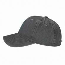 Samus Aran  Casual Washed Denim Baseball Hat For Women Men Retro Solid Color Adjustable Soft Cap Breathable Sun Protection Visor For Daily Sports Streetwear - Màu xám đen - Xem 3