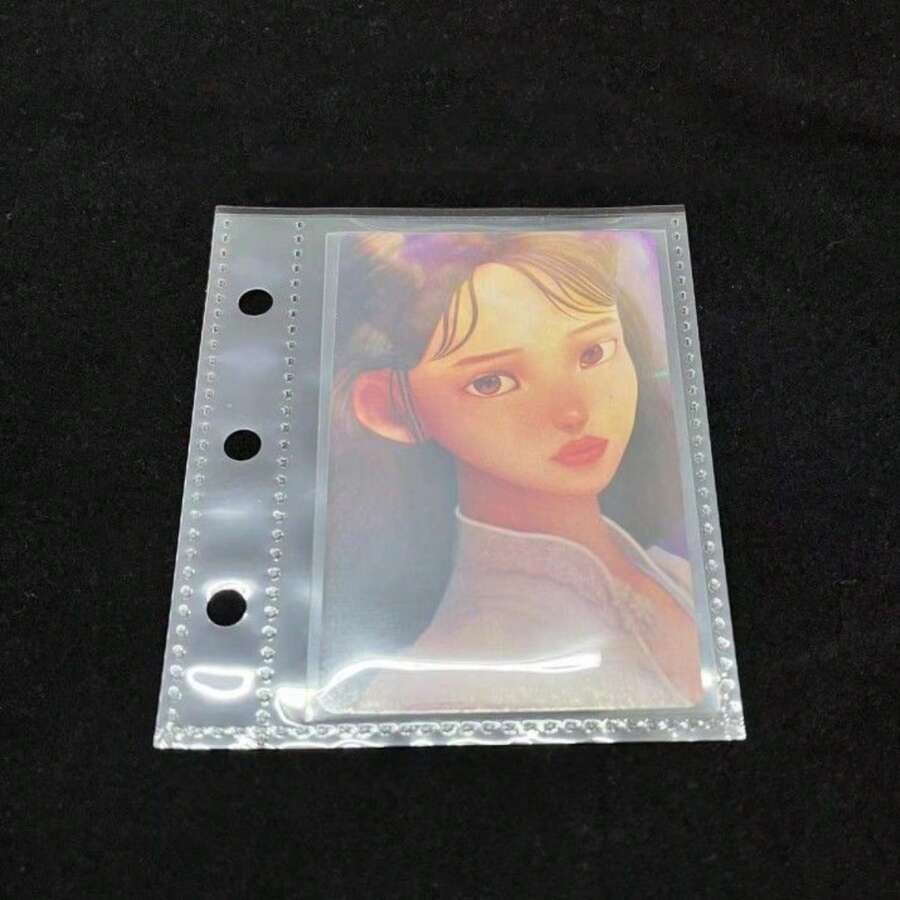 Páginas de Reposição do Álbum de Fotos A8 com 3 Ranhuras e 1 Bolso, Material PP, Protetores de Cartão Mini de 3 Polegadas, Páginas de Reposição Reforçadas para Álbum de Fotos - Estilo 1 - Visão 1