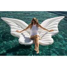 超大天使翅膀充气漂浮床，网红风泳池漂浮垫，成人水上休闲躺椅，沙滩度假拍照道具，加厚PVC材质 - A - 查看 3