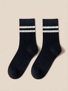 1/2/4/6 pares de calcetines coreanos de estilo coreano para mujer hasta la pantorrilla, calcetines anti-olor, calcetines largos tipo tubo, calcetines largos de estilo japonés, calcetines tipo tripulación, calcetines para parejas, para primavera y otoño - Multicolor - Ver 17