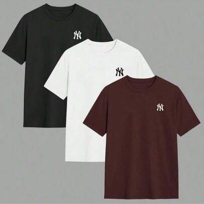 Kit 3 Camisetas Masculina Blusa 100% Algodão Camisa Gola Redonda Confortável Varias Cores Envio Imediato