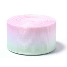 Ruy băng Grosgrain Ombre 5 thước/gói, ruy băng satin hoa màu hồng và đào một mặt 25mm, dùng để gói quà, đám cưới, lễ hội, đóng gói hoa, ruy băng dệt Ombre thanh lịch. - Xem 10