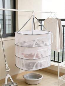 1 pieza Red plegable anti-moscas para secado, deshidratador de alimentos, uso doméstico en balcón para conservación de pescado, verduras, red portátil anti-insectos - Ver 7