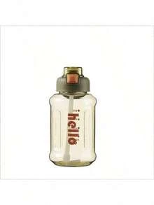 1个可爱男女通用吸管杯，便携式保温杯，大容量防漏塑料杯，饮水用具 - 彩色 - 查看 10