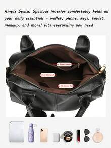 Womens PU Leather Handbags Crossbody Purse Large Satchel Tote Bag Ladies Shoulder Bag.Family Gathering Tote.Crossbody Bag.Pouch / Travel OrganizerSling Bag, Messenger Bag .Winter Travelling Tote Bags. Snow Day Backpacks. Thanksgiving Bags.Mother's Day Gifts, Valentine's Day Gifts, Christmas Gifts - 彩色 - 查看 10