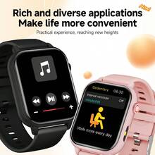 Nuevo reloj inteligente para hombres y mujeres, pantalla grande de 1.83", batería de larga duración de 260mAh, llamadas inalámbricas, cámara, múltiples modos deportivos, linterna LED, gran regalo para amigos - Ver 7