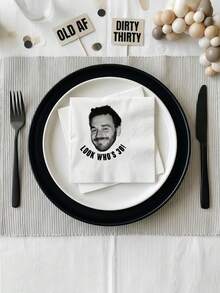 Customized Personalized Photo Napkins, Party Supplies, 30th Birthday Decorations, Personalized Gift - Multicolor - View 6