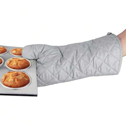 Extra Long Oven GloveHeat Resistant MittFlame Resistant GloveCooking Baking MittProfessional Oven Mitt