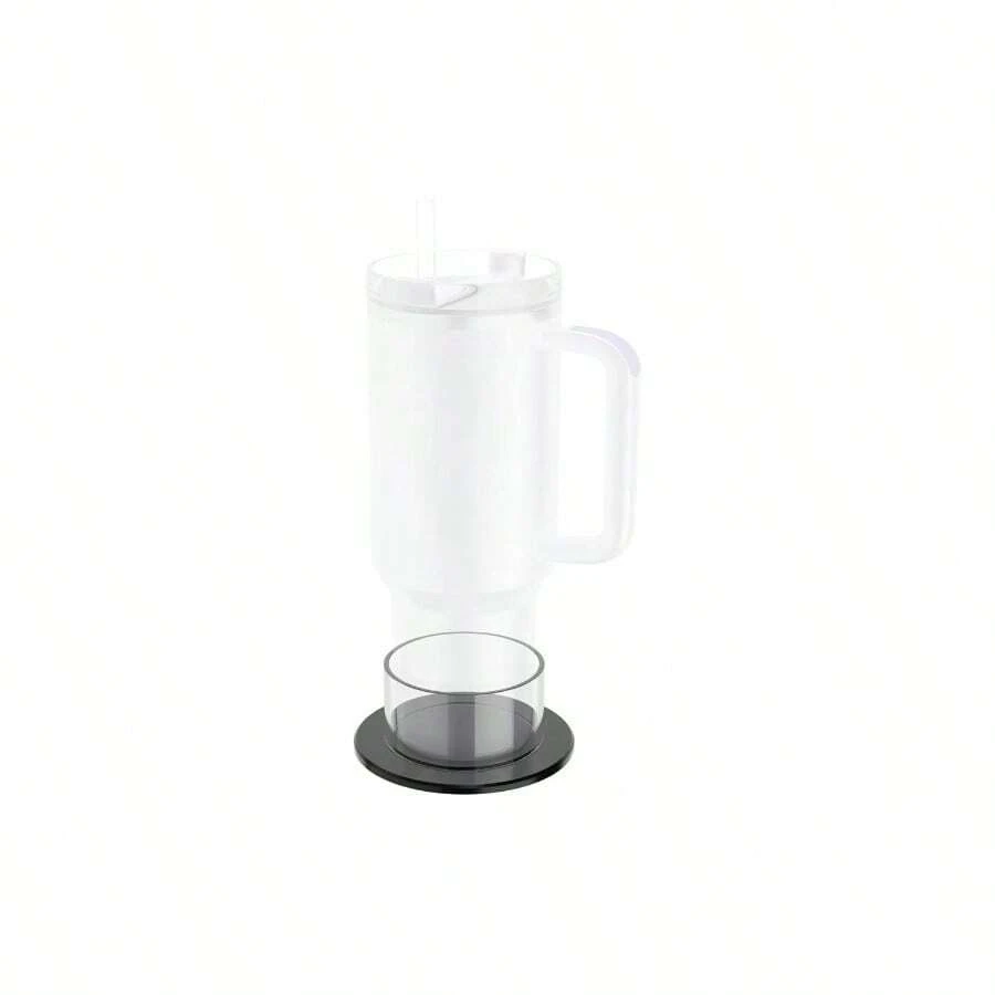 Cup Drink Holder 30/40oz Tumbler With Handle IceFlow 20/30oz, Drink Coaster With Anti - Slip, Anti - Spill Table And Desk Cup Holder Fits Most Bottles Under 3.35 InchNot Include Cup - 白色 - 查看 1