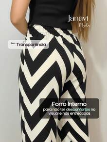 Women's Wide-Leg Pants, Zig Zag Style, Old Money Style, Elegant, Loose Fit, Comfortable, Chic - 軍綠色 - 查看 6