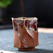 1 chiếc tách trà bằng gốm miệng vuông kiểu retro sáng tạo, tách cà phê cầm tay dùng trong gia đình. - Nhiều màu - Xem 7