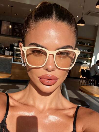 1 Cặp kính râm thời trang gọng màu be cổ điển, unisex, thích hợp cho các hoạt động ngoài trời, du lịch, phụ kiện mùa hè, phong cách thể thao, lái xe, trang phục nghỉ lễ, bãi biển, lễ hội âm nhạc, dã ngoại, kỳ nghỉ, chuyến đi gia đình, chống tia UV, chơi golf, leo núi, trang phục thanh lịch, phụ kiện phong cách đường phố, thể thao, tiệc tùng, phong cách đường phố, câu cá, hoạt động ngoài trời, kỳ nghỉ, chống nắng, kỳ nghỉ