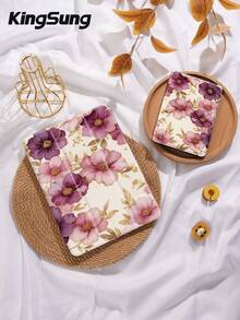 Kingsung 花纹平板电脑保护套，兼容 iPad 9.7/10.2/10.5/10.9/12.9/Pro 11（第十代）、Air 8(M4)2026（11 英寸）、Air 8(M4)2026（13 英寸），兼容三星 Galaxy Tab S6 Lite 10.4 英寸，兼容 Kindle Paperwhite 第十二代（2024 年）、Kindle 第十一代（2022 年），克拉拉色，柔软防摔，智能支架/自动唤醒/睡眠功能 - 彩色 - 查看 9