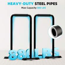 Outdoor Basic 2-In-1 Adjustable Dip Bar Station - Heavy Duty Parallel Bars With Connecting Parts, Extra Tall & Thickened Steel Design For Home Gym, Calisthenics & Strength Training (Dip Bar Pro) - Dip Bar Pro - View 3