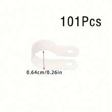 Kẹp chữ P bằng nhựa màu đen, kẹp ống, kẹp cáp loại R bằng nylon, kẹp cáp cố định, phụ kiện thiết bị gia dụng, kẹp cáp. - Nhiều màu - Xem 16