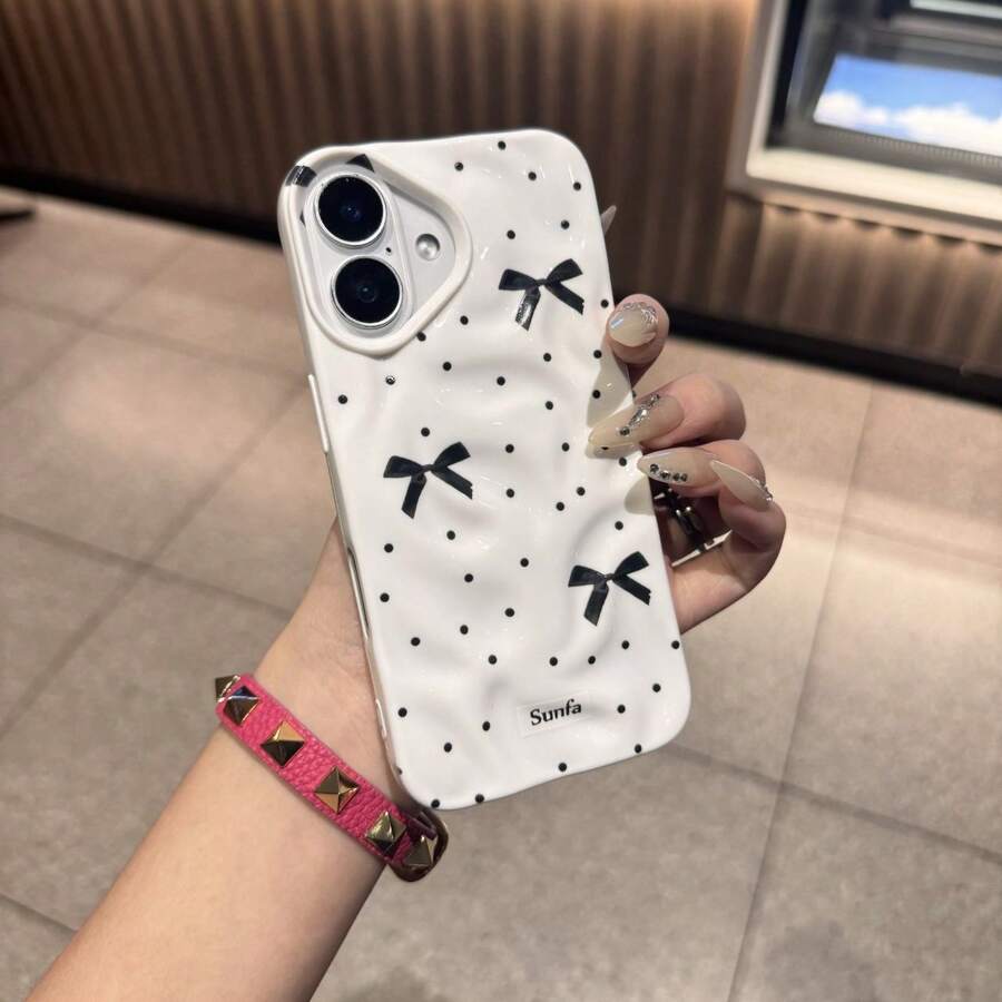 【人気商品】春夏新作 マホケース韓国かわいい新デザイン スリボンマホケースiPhone17ケース 可愛い iPhone16ケース、耐衝撃性、対応機種：マグネットスマホiPhone17 Pro / 16 Pro Max / 15 Pro / 14 / 13スマホケース - ホワイト - チェックする 1