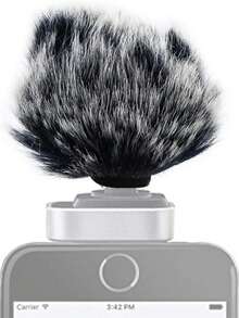 Microphone Furry Windscreen Windjammer For MV88 - Customized Pop Filter Deadcat Windshield Wind Jammer For MV88 IOS Digital Stereo Condenser Mic - one-size - View 1