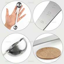 Cucharas medidoras magnéticas de acero inoxidable, cucharas medidoras magnéticas de doble cara, juego de cucharas medidoras con marcas, juego de cucharas para té/café, adecuado para restaurantes, se puede usar para ingredientes secos y húmedos, cocinar y hornear, utensilios de cocina - Plateado - Ver 11