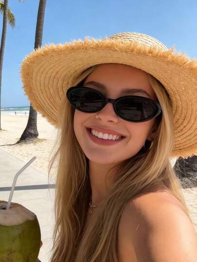 1pc European And American Retro Cat Eye Frame Y2K Fashion Glasses, Versatile Casual Lightweight PC Fashion Glasses, Suitable For All Seasons