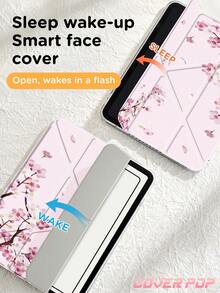 Flower 2026 Sakura Tree Pattern Tablet Protective Case Compatible With Ipad Air 8 (M4) 2026 (11 Inch), Air 8 (M4) 2026 (13 Inch), Air 11 Inch M3 2025/M2 2024, Air 5th Generation 2022, (A16) 11 Inch 11th Generation 2025, Galaxy Tab, Kindle Paperwhite 12th Gen 2024, Transparent Back, Fashionable Pattern Protection, Auto Sleep/Wake Function, Air Cushion Protection, Suitable For Gifts And Office Use - 彩色 - 查看 5