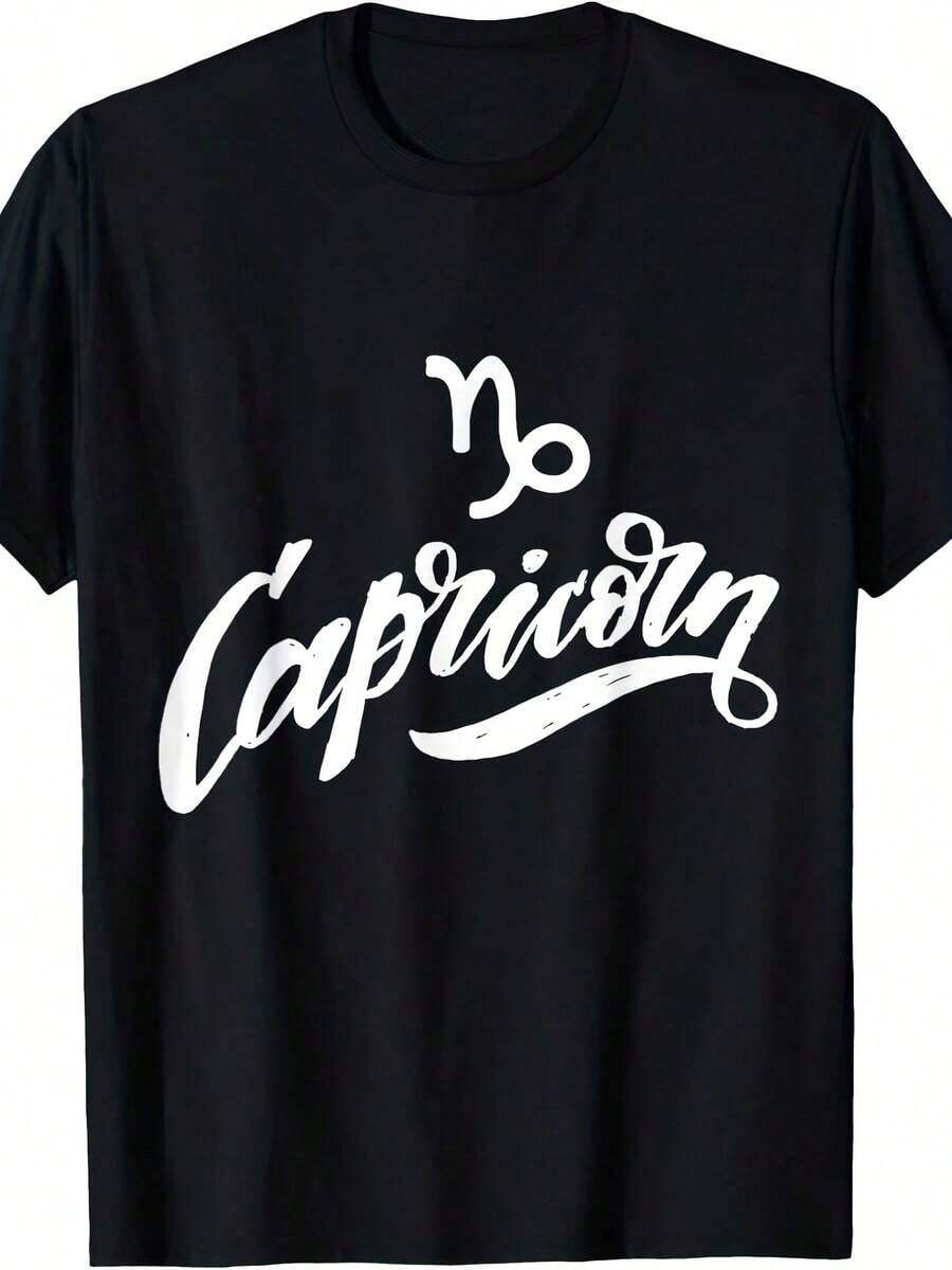 Capricorn Zodiac T-Shirt - Red - View 1