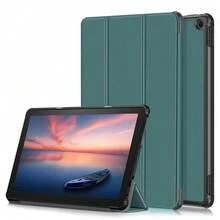 兼容 Fire Max 11（第 13 代）2023（11 英寸）/ HD 10 Plus 2021（10.1 英寸）/ HD 8 2020/2022（8 英寸）的三折智能平板电脑保护套，带自动休眠功能 - 墨綠色 - 查看 1