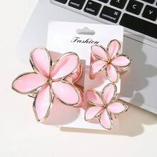 Bộ 3 kẹp tóc hình hoa mộc lan viền vàng thanh lịch dành cho nữ, phù hợp với kiểu tóc hàng ngày và các bữa tiệc, mùa hè, kỳ nghỉ, du lịch. - Nhiều màu - Xem 22