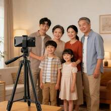 Portable Aluminum Alloy Extendable Tripod - Universal Smartphone And DSLR Camera Stand, Suitable For Outdoor Photography, Selfie, Live Streaming - A - View 3