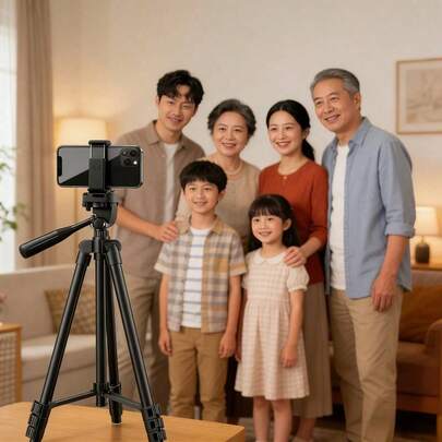 Chân máy ảnh hợp kim nhôm có thể kéo dài, di động - Giá đỡ đa năng cho điện thoại thông minh và máy ảnh DSLR, thích hợp cho chụp ảnh ngoài trời, selfie, phát trực tiếp.