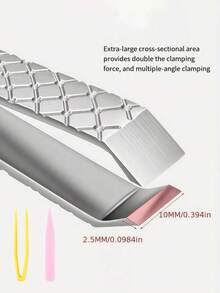 10mm 寬不鏽鋼拔毛器與除毛工具－人體工學手柄、大開口設計，男女皆適用，臉部與身體多功能使用（比基尼線、眉毛、鬍鬚、下巴、上唇），耐用衛生設計，適用於白髮與面部毛髮，配備高精度鑷子機構，最新款多功能美容拔毛鑷，可搭配蠟紙、除毛蠟機、紙、蠟棒等除毛工具作為禮品套裝，旅行首選 - 彩色 - 查看 7