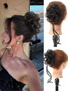 Tóc giả nhiều móng vuốt với râu dài và búi tóc - Nhiều màu - Xem 12