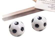 1pc Resin Miniature 3D Ball Figurines, Basketball And Football Figurines, Keychains, World Cup Souvenirs, Pendants - Mini Football - View 5