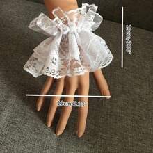 Short Lace  For Women With Ruffled Floral Black Lace And Stretchy Wrist Cuffs - Nhiều màu - Xem 5