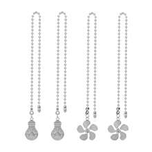 Ceiling Fan Pull Chain Set, 4 Pieces Bulb And Fan Pattern Pull Chain Extension, 12 Inch Chain Extender With Ball Chains Connector - Five-blade Fan - View 15