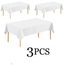 3/1 Pack/Disposable Plastic Tablecloth 54 Inches X 108 Inches, Premium PEVA Party Tablecloth Fits 6 To 8 Ft Tables, Suitable For Indoor Or Outdoor Party, Birthday, Wedding, Valentine's Day, Engagement, Anniversary, Buffet (Red) - Red - View 17