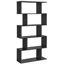 VASAGLE Bookshelf, 5-Tier Bookcase, Tall Display Shelf, Freestanding Storage Shelf, Room Divider, For Home Office, Living Room, Bedroom, Study, Ebony Black - Black - View 9