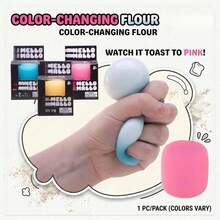 Giant Dough Balls Cylinder Color-Changing Stress Balls Soft Slow Rising Squishy Squeeze Ball - It Changes Color In Sunlight Pink - 粉色 - 查看 6