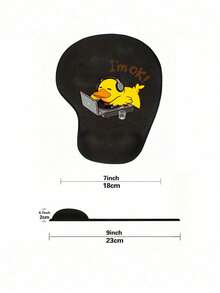 Ergonomic Wrist Rest Mouse Pad, Cute Work Duck Design, Ergonomic EVA Wrist Pad, Non-Slip Memory Foam Mouse Pad With Comfortable Wrist Support, Skin-Friendly Desktop Support Pad, Suitable For Gaming, Office, Computer, Laptop, Home, Graduation Gift, Valentine's Day, Mother's Day, Back To School Perfect Gift - Multicolor - View 9