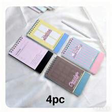 1/4 包中性螺旋笔记本，小巧尺寸，耐用 PVC 螺旋装订，50 页厚实光滑内页，便携式口袋笔记本 - 14.5+9CM - 查看 9
