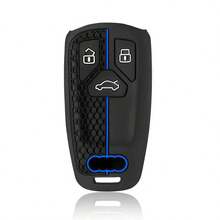 适用于奥迪 Q5 Q7 TT A4 B9 A5 A6 8S 8W 4M S4 S5 S7 TTS TFSI RS 的优质柔软硅胶汽车钥匙套 - A - 查看 8