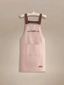 1 chiếc tạp dề chống thấm nước Hello, tạp dề nhà bếp chống thấm nước và dầu mỡ có túi, dây đeo điều chỉnh được, họa tiết Hello tối giản, phong cách tươi mới, thích hợp cho nấu ăn, làm bánh, làm vườn, dọn dẹp, sử dụng trong gia đình. - XIN CHÀO - Xem 6