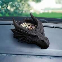 1pc Gothic Style Black Dragon Head Decor, Dark Cool Appearance, Multi-Functional Storage, Suitable For Desktop Or Car Interior Decoration - 1 Faucet Storage Ornament - View 2