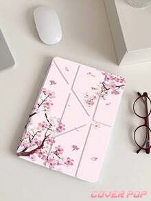 Flower 2026 Sakura Tree Pattern Tablet Protective Case Compatible With Ipad Air 8 (M4) 2026 (11 Inch), Air 8 (M4) 2026 (13 Inch), Air 11 Inch M3 2025/M2 2024, Air 5th Generation 2022, (A16) 11 Inch 11th Generation 2025, Galaxy Tab, Kindle Paperwhite 12th Gen 2024, Transparent Back, Fashionable Pattern Protection, Auto Sleep/Wake Function, Air Cushion Protection, Suitable For Gifts And Office Use - 彩色 - 查看 4