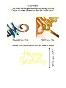 1pc New Acrylic Birthday Cake Decor, Suitable For Decorating Birthday Cakes And Dessert Tables, Spring Gift - StyleB - View 11