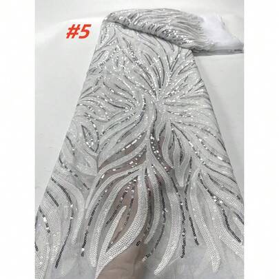 Tissu de dentelle à paillettes africain de luxe, dentelle française brodée de haute qualité 2026 pour mariage nigérian, matériel de robe pour la mariée