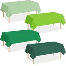 4/6片装一次性塑料桌布 – 加厚派对桌布，适用于婴儿派对、生日、婚礼、自助餐 – 混合绿色和蓝色色调（浅绿色、青柠色、草绿色、深绿色、浅蓝色、天蓝色、蓝色、深蓝色） - 彩色 - 查看 14