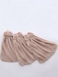 Soft Absorbent Square Hand Towel With Hanging Cord, Convenient For Hanging, Kitchen Cleaning Cloth. Reusable Coral Fleece Towel, Soft And Absorbent, No Shedding, Essential Cleaning Tool For Home Use, Can Be Used As Hand Towel, Kitchen Wipe, Household Cleaning, Outdoor Carry, Camping, Fishing, Beach, Cycling, Car Cleaning And More Scenarios - Coffee Brown - View 3