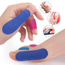 50pcs Sports Elastic Finger Protector Patches, Bowling Thumb Support, Anti-Friction Sports Finger Sleeves - Multicolor - View 5